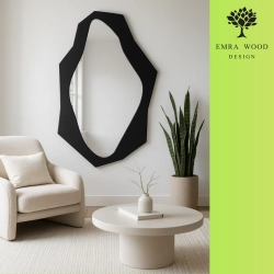 Dekoracyjne lustro o ostrym organicznym kształcie w ramie mdf - MINORE